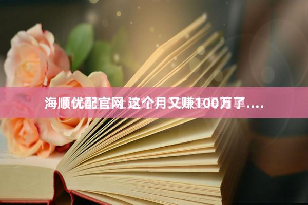 海顺优配官网 这个月又赚100万了....